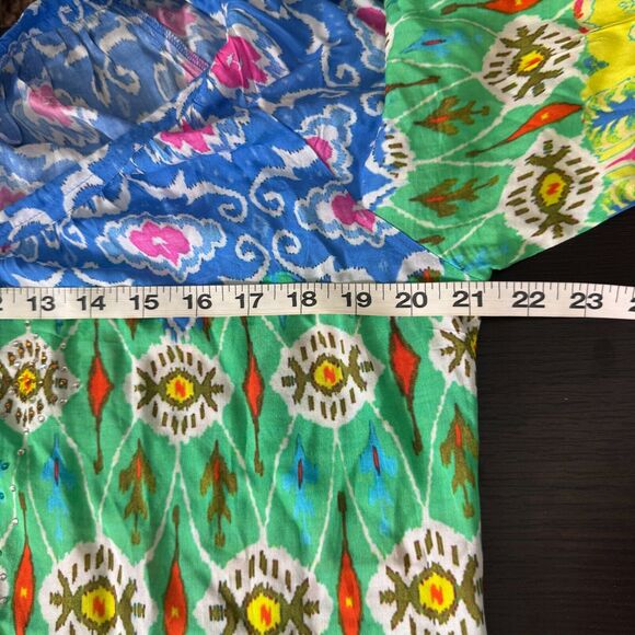 Ruby Yaya Top Womens Small Floral Rhinestone Tassel Resort Art to Wear Boho S - Picture 11 of 12